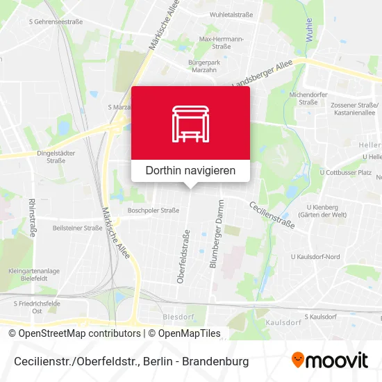 Cecilienstr./Oberfeldstr. Karte