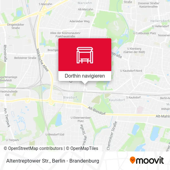 Altentreptower Str. Karte