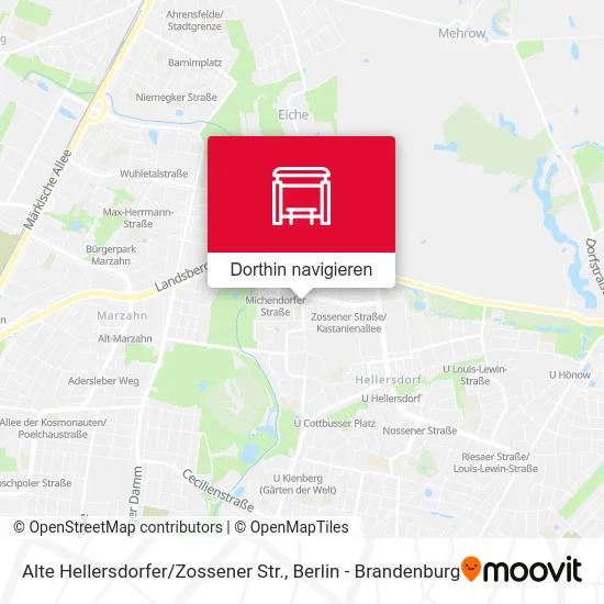 Alte Hellersdorfer / Zossener Str. Karte