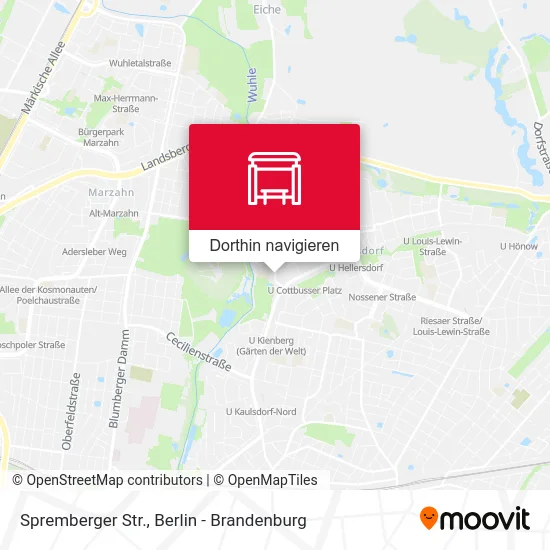 Spremberger Str. Karte