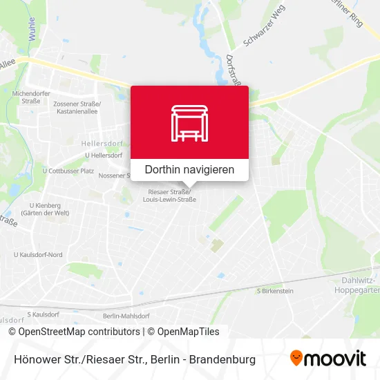 Hönower Str./Riesaer Str. Karte