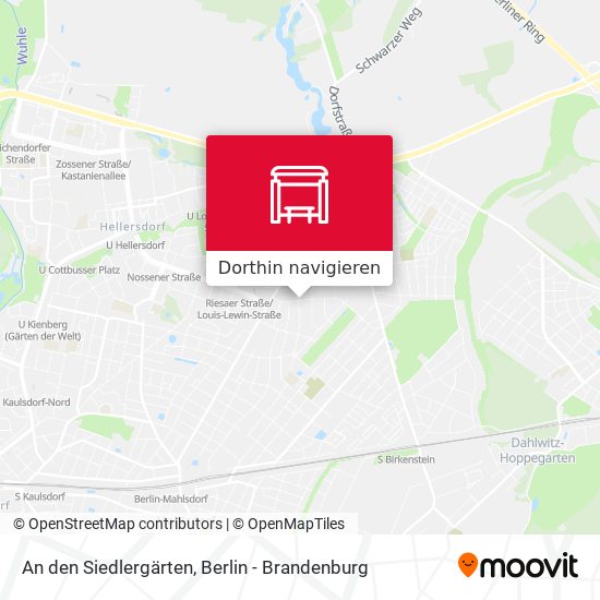 An den Siedlergärten Karte