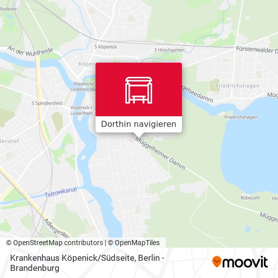 Krankenhaus Köpenick/Südseite Karte