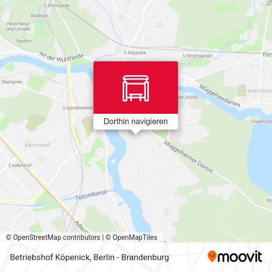 Betriebshof Köpenick Karte