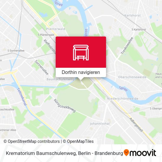 Krematorium Baumschulenweg Karte