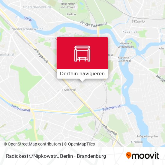Radickestr./Nipkowstr. Karte