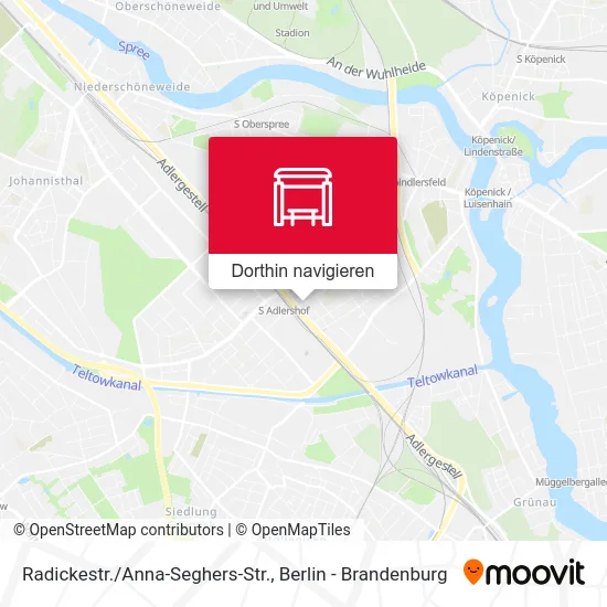 Radickestr./Anna-Seghers-Str. Karte