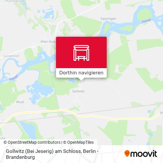Gollwitz (Bei Jeserig) am Schloss Karte