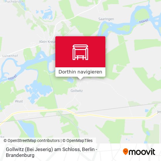 Gollwitz (Bei Jeserig) am Schloss Karte