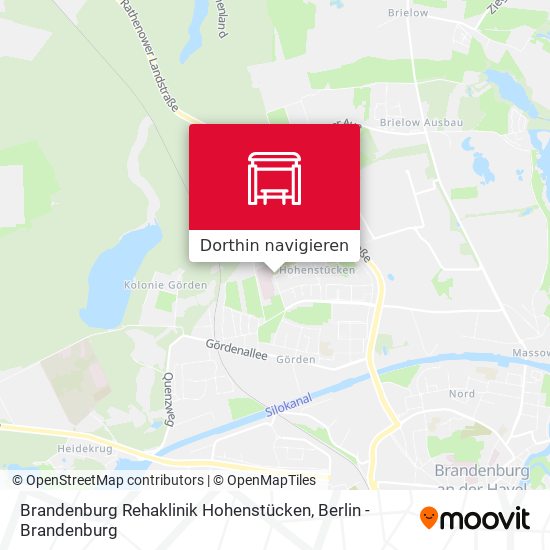 Brandenburg Rehaklinik Hohenstücken Karte
