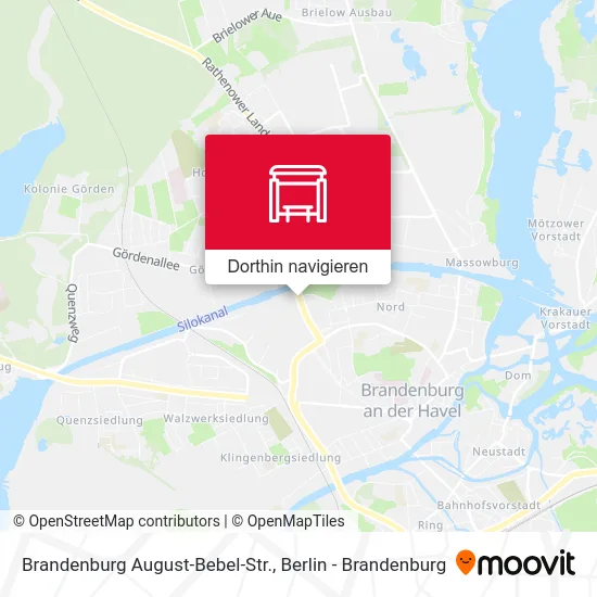 Brandenburg August-Bebel-Str. Karte