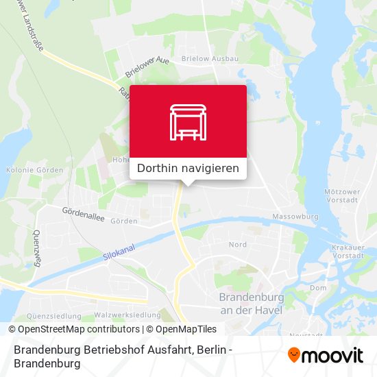 Brandenburg Betriebshof Ausfahrt Karte