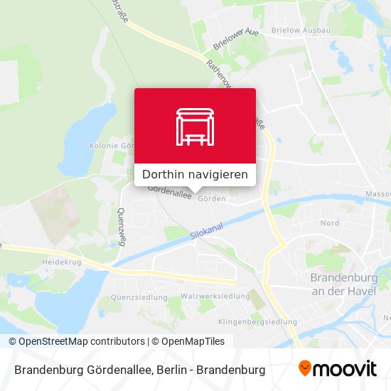 Brandenburg Gördenallee Karte