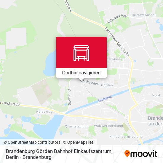 Brandenburg Görden Bahnhof Einkaufszentrum Karte