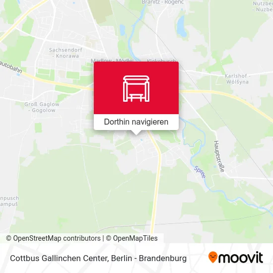 Cottbus Gallinchen Center Karte