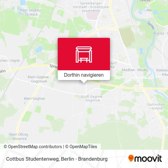Cottbus Studentenweg Karte