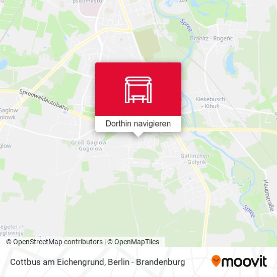 Cottbus am Eichengrund Karte