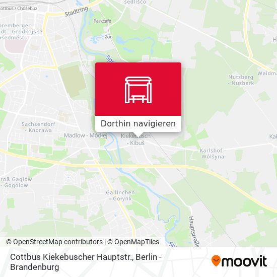 Cottbus Kiekebuscher Hauptstr. Karte