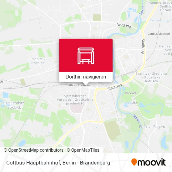 Cottbus Hauptbahnhof Karte