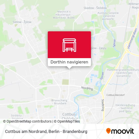 Cottbus am Nordrand Karte