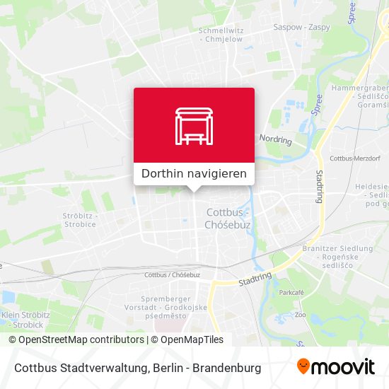 Cottbus Stadtverwaltung Karte