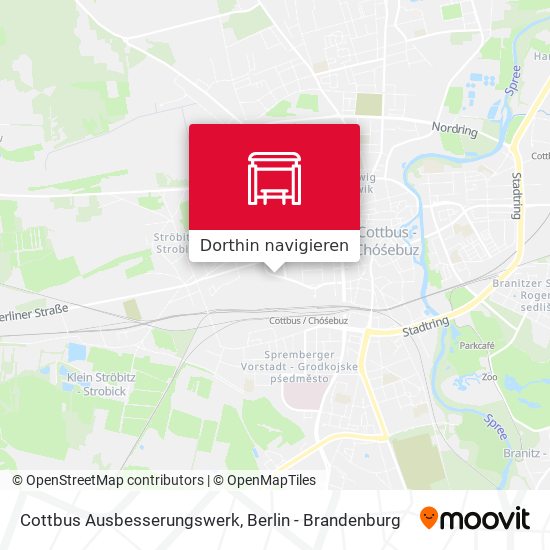 Cottbus Ausbesserungswerk Karte