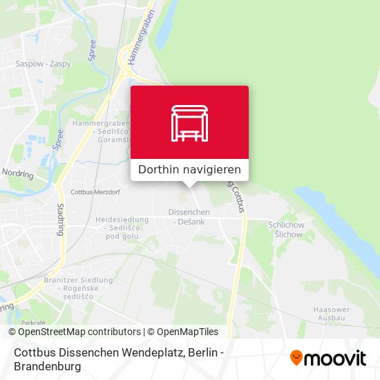 Cottbus Dissenchen Wendeplatz Karte