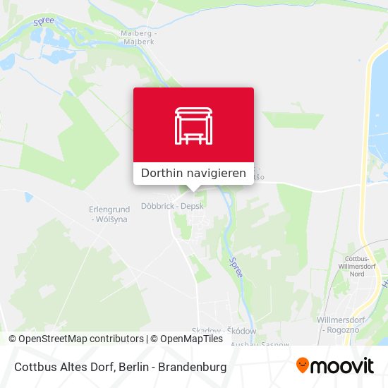 Cottbus Altes Dorf Karte