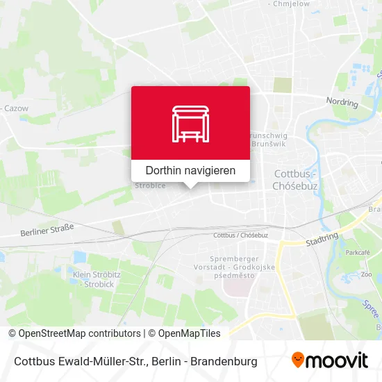 Cottbus Ewald-Müller-Str. Karte