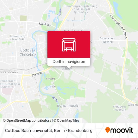 Cottbus Baumuniversität Karte