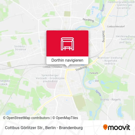 Cottbus Görlitzer Str. Karte