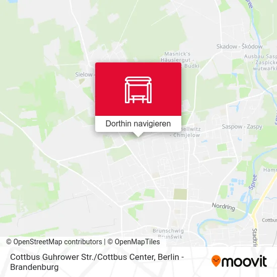 Cottbus Guhrower Str. / Cottbus Center Karte
