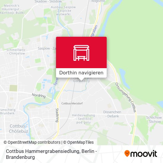 Cottbus Hammergrabensiedlung Karte