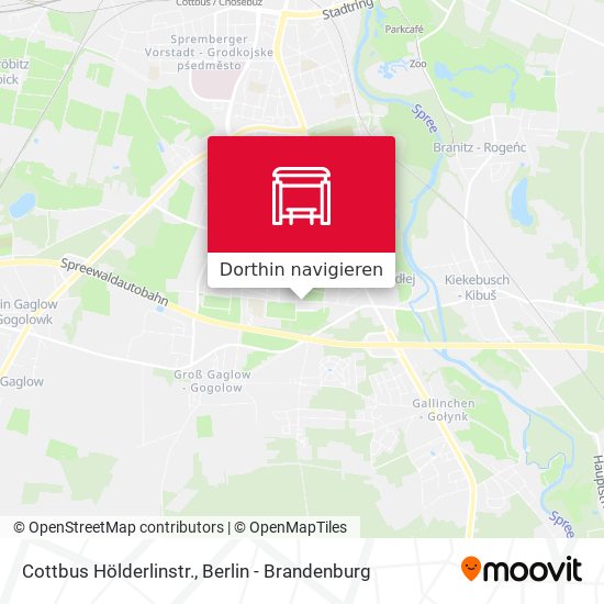 Cottbus Hölderlinstr. Karte