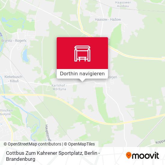 Cottbus Zum Kahrener Sportplatz Karte