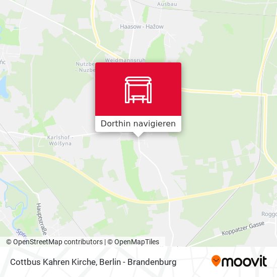 Cottbus Kahren Kirche Karte