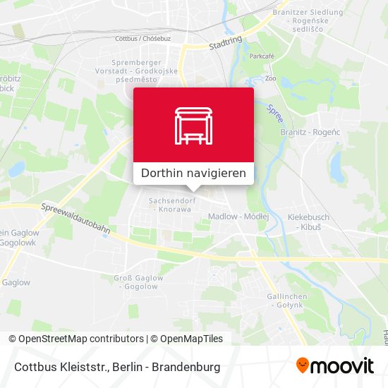 Cottbus Kleiststr. Karte