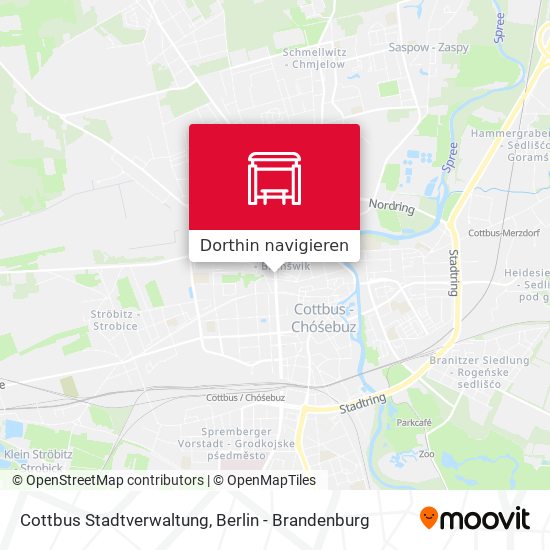 Cottbus Stadtverwaltung Karte