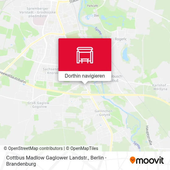 Cottbus Madlow Gaglower Landstr. Karte