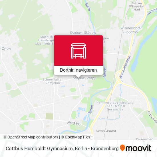 Cottbus Humboldt Gymnasium Karte