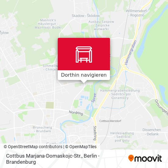 Cottbus Marjana-Domaskojc-Str. Karte