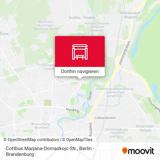 Cottbus Marjana-Domaskojc-Str. Karte