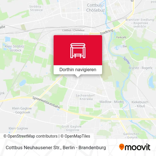 Cottbus Neuhausener Str. Karte