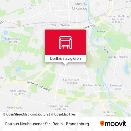 Cottbus Neuhausener Str. Karte