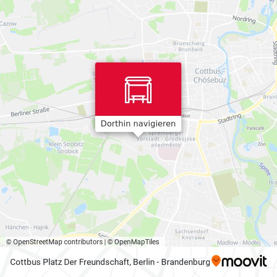 Cottbus Platz Der Freundschaft Karte