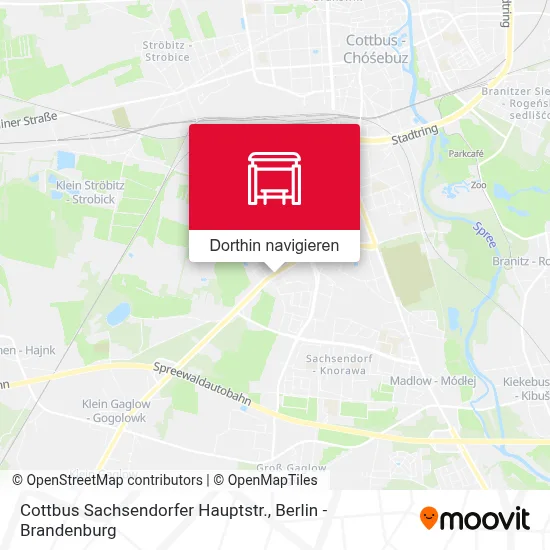 Cottbus Sachsendorfer Hauptstr. Karte