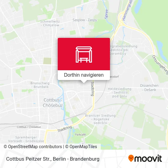 Cottbus Peitzer Str. Karte