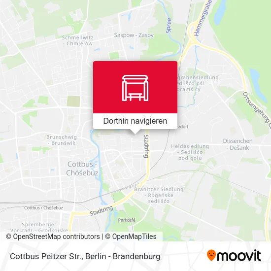 Cottbus Peitzer Str. Karte
