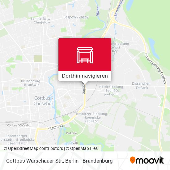 Cottbus Warschauer Str. Karte