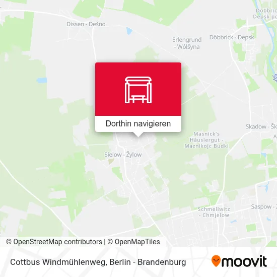 Cottbus Windmühlenweg Karte